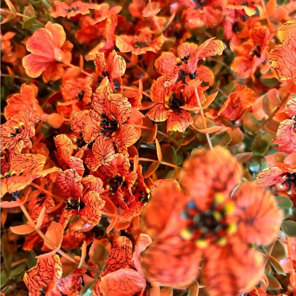 40 Stems - Orange Decorative Faux Flowers